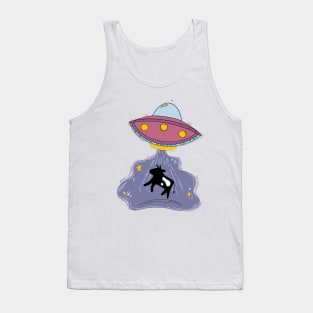 Alien abducting cow Tank Top